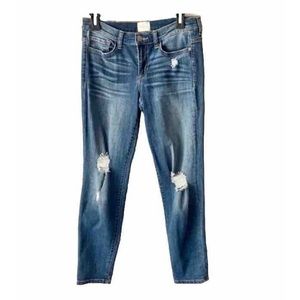 Stitch Fix id:23 Carrie Girlfriend Jeans Size 26 Blue Distressed Stretch $165